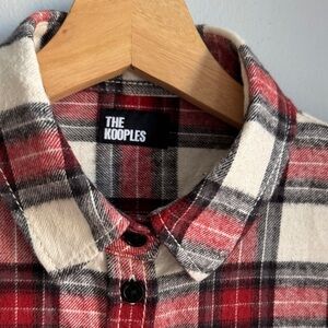 The Kooples Red, Cream & Black Plaid Button-Down Shirt